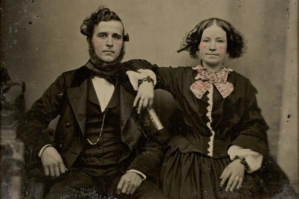 Daguerreotype of a couple