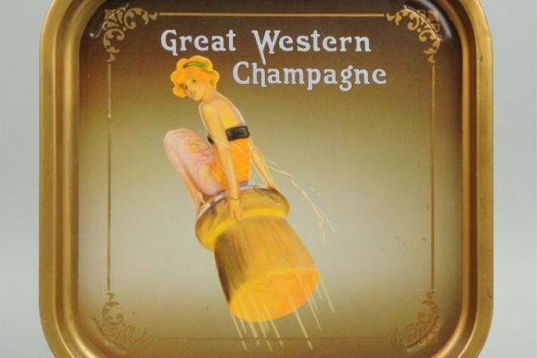 Great Western Champagne vintage tray