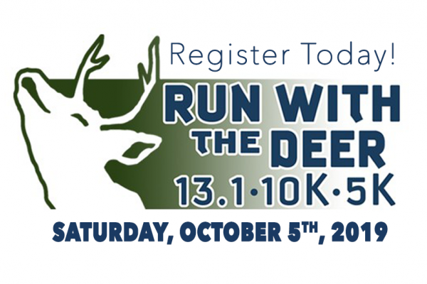 Run With The Deer- 13.1, 10K, & 5K at Seneca White Deer Logo