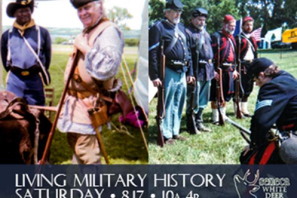 Join us at the historic Seneca Army Depot for a re-enactment of US military history from the American Revolution through WWII