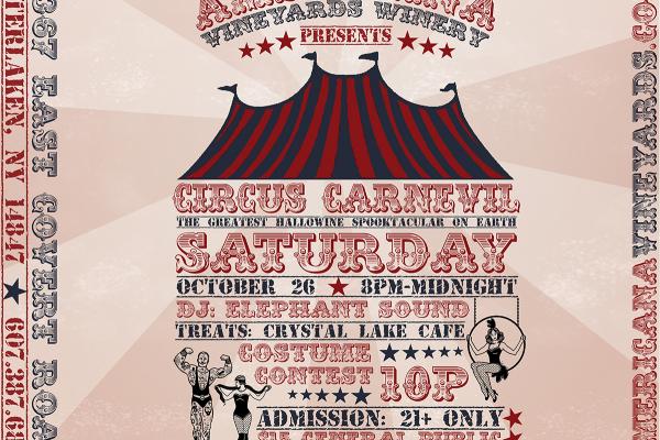 Hallowine Spooktacular: Circus Carn-Evil | October 26, 8p-midnight