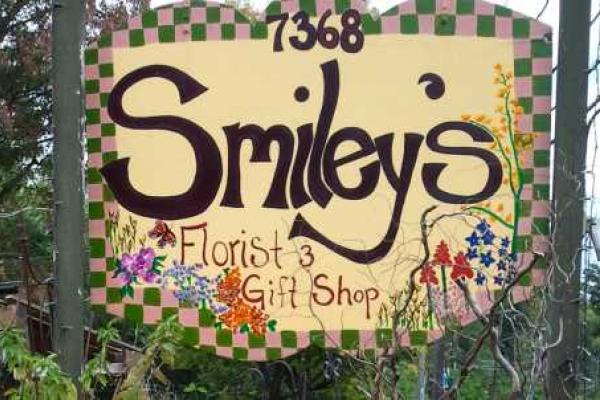 Smiley's Town and Country store sign