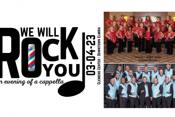Crystal Chords & Mark Twain Chorus present WE WILL ROCK YOU! an evening of a cappella - image